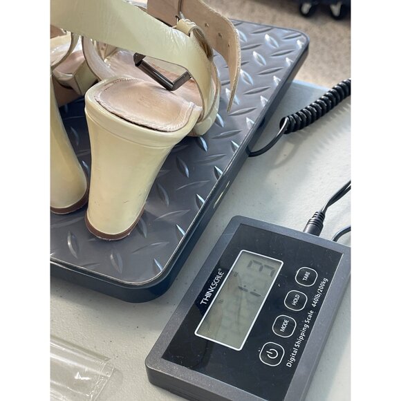 Colin Stuart Heeled Sandal Size 9 Strappy Open Toe Leather Buckle Strap Cocktail - Picture 8 of 8